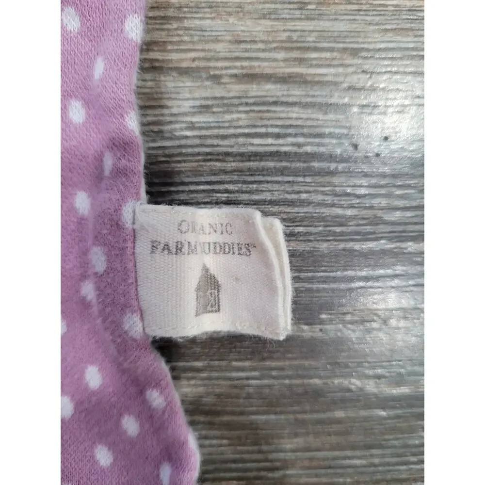 Organic Farm Buddies Purple‎ Pig Striped Baby Blanket #